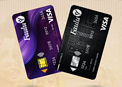Purple and black Faulu debit card