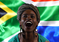 Woman with SA flag