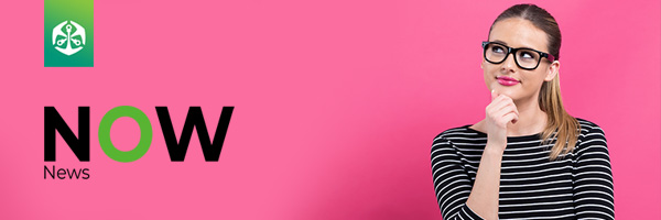 NOW News logo on pink