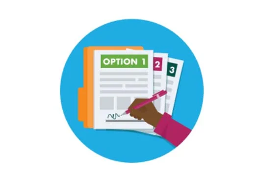 A person reviews multiple options for potentially withdrawing from their retirement fund early.