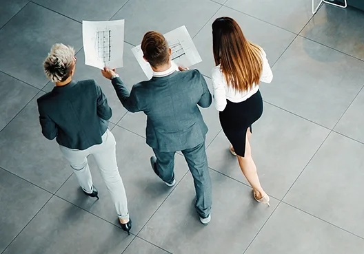 Man and woman in a business meeting
