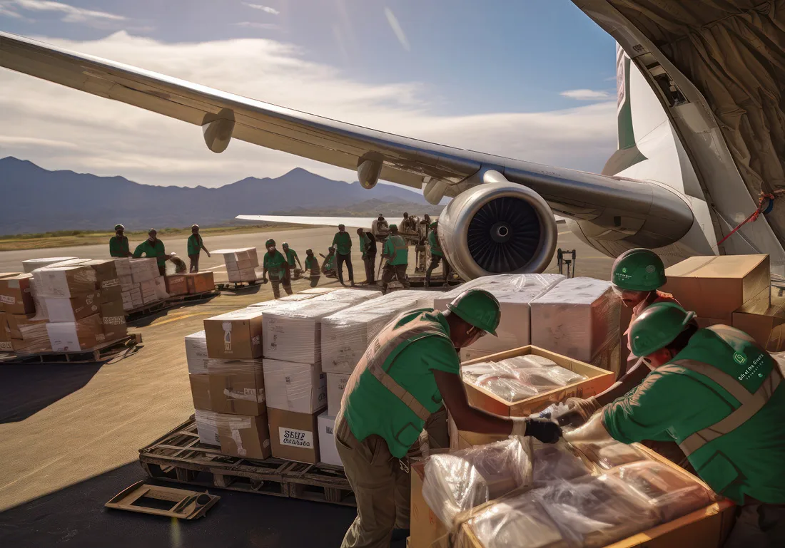Turbines at sunset on a South African wind farm.