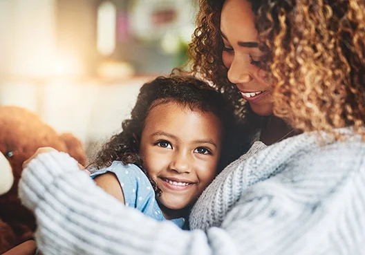 Mother and daughter having quality time