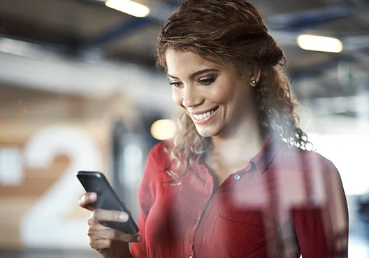 Woman looking on a phone